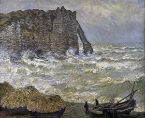 Étretat, mer agitée, 1883