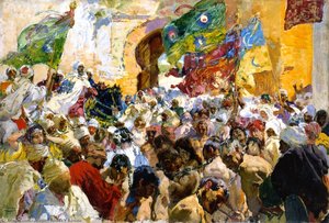 Parata Delle Truppe E Degli Schiavi Alle Porte Della Città — Joaquín Sorolla Y Bastida