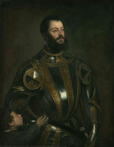 Portrait Of Alfonso D`avalos , In Armor With A Page — Titian