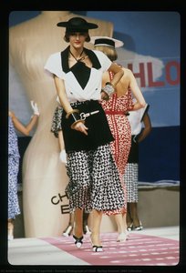 Runway Photograph Of Chloé, Spring/summer 1984 Collection — Karl Otto Lagerfeld