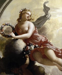 Flora Med Putti Strøende Blomster (detail) — Adriaen Van Der Werff