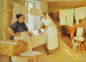 Pesijättäriä — Albert Edelfelt