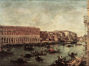 The Grand Canal At The Fish Market (pescheria) — Francesco Lazzaro Guardi