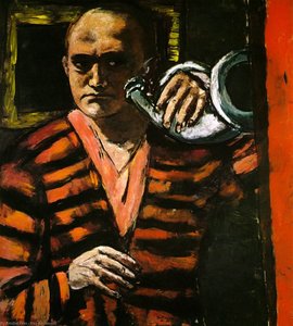 Self-portrait With Horn, Collection Dr. A — Max Beckmann