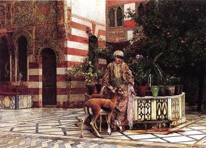Girl In A Moorish Courtyard — Edwin Lord Weeks
