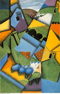Paisaje Con Casa En Céret — Juan Gris