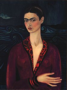 Autorretrato S Brokátovým Šatkom — Frida Kahlo