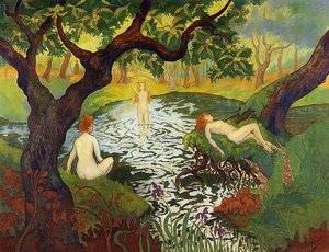 Three Bathers With Irises — Paul Elie Ranson