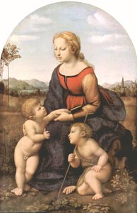 Merė Ir Žventūnė Su Šonu Juose Baptistoje (la Belle Jardinière) — Rafaelis