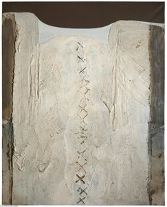 Relieve Blanco Con Cruces — Antoni Tàpies