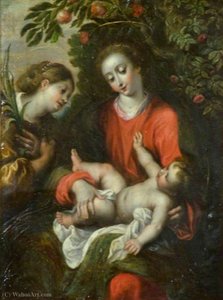 The Virgin And Child With A Female Martyr — Hendrik Van Balen I
