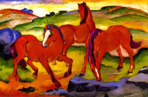 Grazing Horses Iv (also Known As The Red Horses) — Franz Marc