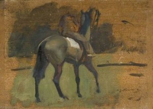 Study Of A Racehorse From The Back (recto) — Sir Alfred James Munnings