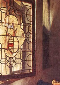 Una Dama Che Beve E Un Gentiluomo (dettaglio) — Johannes Vermeer