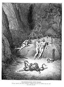 Transformation Into Snakes — Paul Gustave Doré