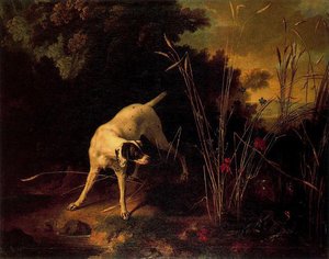 A Dog On A Stand — Jean-baptiste Oudry