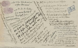 Handwriting Samples — Arnold Schoenberg