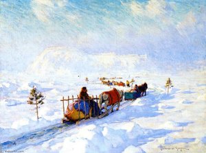 The Ice Bridge, Quebec — Clarence Alphonse Gagnon