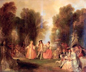 A Garden Scene, In The Manner Of Watteau — Henry Andrews