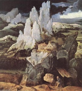 St Jerome In Rocky Landscape — Joachim Patinier
