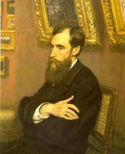 Portrait Von Pavel Tretyakov, Gründer Der Tretyjakow-galerie — Ilja Jewgenjewitsch Repin