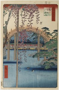 65 (57) Inside Kameido Tenjin Shrine — Ando Hiroshige