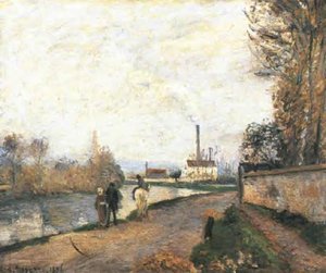 Øen Ved Pontoise I Dårligt Vejr — Camille Pissarro