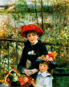 İki Kız (terasa Bakıyor) — Pierre Auguste Renoir