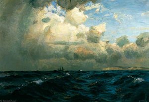 Seascape Off The Isle Of Wight — Albert Julius Olsson