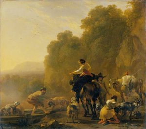 The Ferry Boat — Nicolaes Pietersz Berchem
