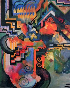 Colored Composition (hommage To Johann Sebastian Bachh) — August Macke