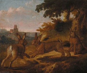 Three Hares — Francis Barlow