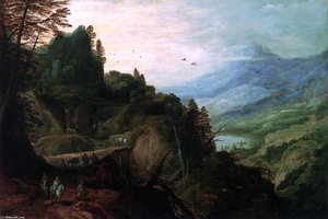 Landscape With A Mountain Pass — Joos De Momper