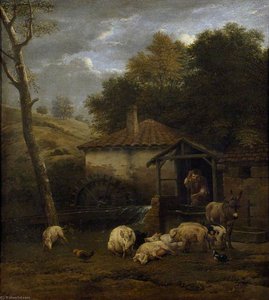 Farmyard With Animals — Karel Dujardin