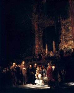Kristus Ir Adulterė, Londono Ng — Rembrandtas