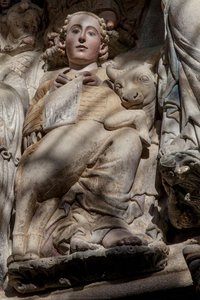 Saint Luke, Central Arch, Portico Of Glory — Master Mateo