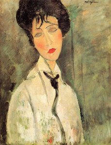 Woman With A Black Tie — Amedeo Clemente Modigliani