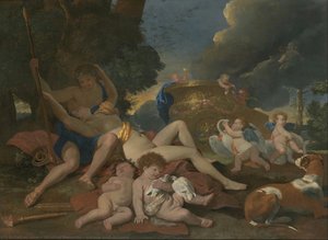 Vénusz És Adonisz — Poussin