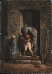 La Precaución Materna — Jean-françois Millet