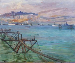 The Entrance, Dover Harbour, 1918 — Sir John Lavery
