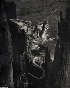 The Inferno, Canto 17, Line 117. New Terror I Conceiv’d At The Steep Plunge — Paul Gustave Doré