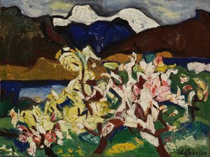 Snow Peaks And Blossoms — William H. Johnson