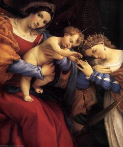 El Matrimonio Místico De Santa Catalina (detalle) — Lorenzo Lotto