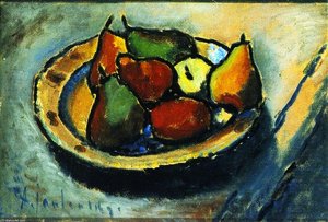 Stillleben Mit Birnen (auch Bekannt Als Stillleben Mit Früchten) — Alexej Von Jawlensky