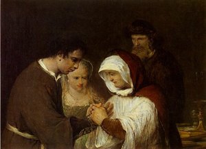Hannah Blessing Tobias And Sarah — Aert De Gelder