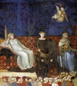 Allegory Of The Good Government (detail) — Ambrogio Lorenzetti