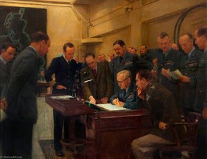 Operations Room Conference, Bomber Command, October 1943 — Herbert Arnould Olivier
