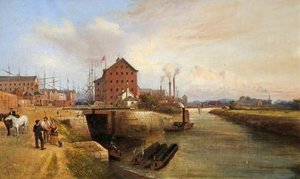 The Quay And Docks, Gloucester, 1878 — Edward Smith