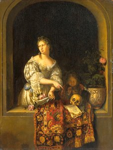 Allegory Of Transience, Willem Van Mieris (attributed To), Frans Van Mieris (i) (rejected Attribution), 1670 - 1681 — Frans Van Mieris