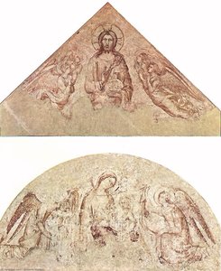 Benedizione Del Salvatore (timpano) E Madonna Dell'umiltà (lunetta) — Simone Martini